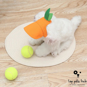 Stylish Sunshade Cat Hat with Orange Strap