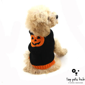 Pet Halloween Dog Knitted Pumpkin Sweater