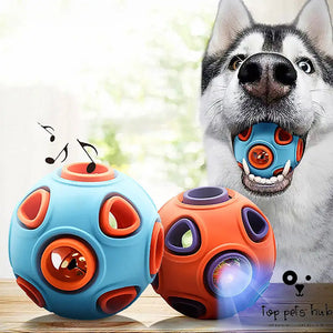 GlowPlay Luminous Sounding Dog Toy Ball - Interactive