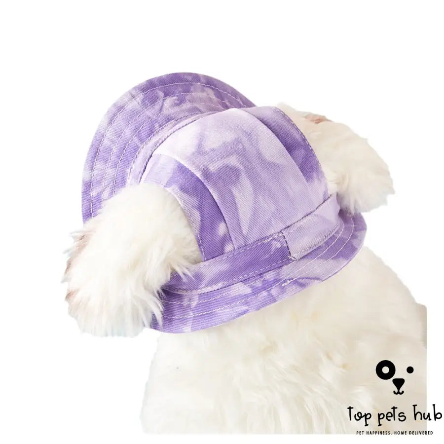 Stylish Tie-dyed Dog Hat with Anti-shedding Design