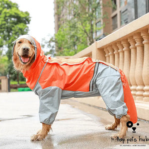All-Inclusive Waterproof Pet Dog Raincoat with Tail