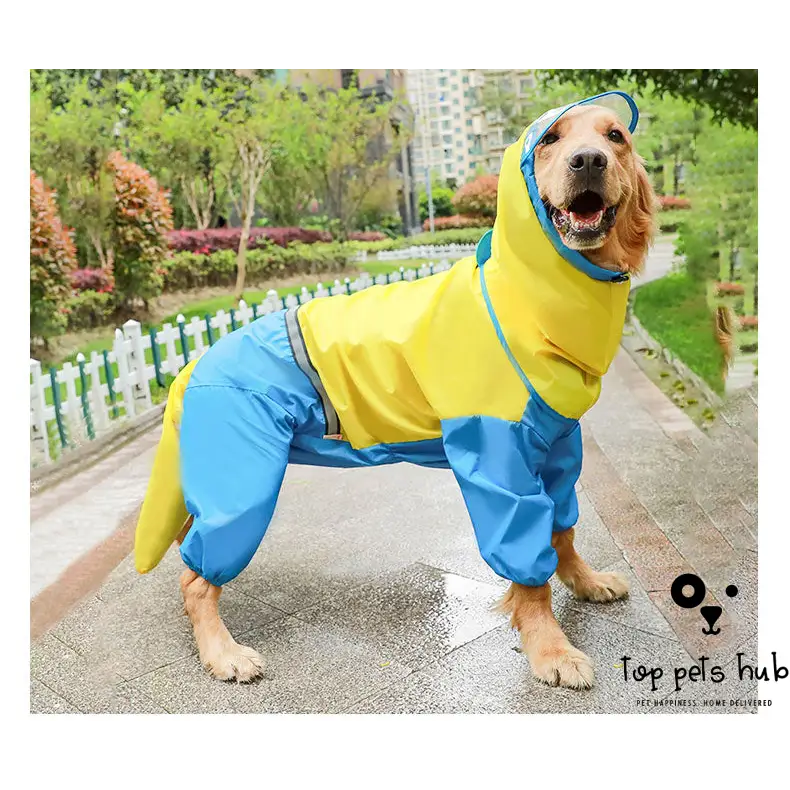 All-Inclusive Waterproof Pet Dog Raincoat with Tail