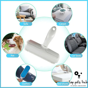 2-Way Pet Hair Roller Remover and Lint Brush