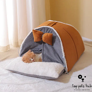 CozyCave Cat’s Nest - Semi-Enclosed All-Season Bed for Cats