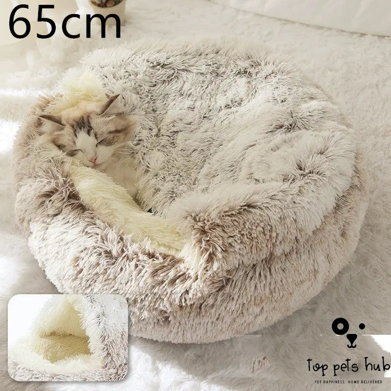 Plush Round Pet Bed