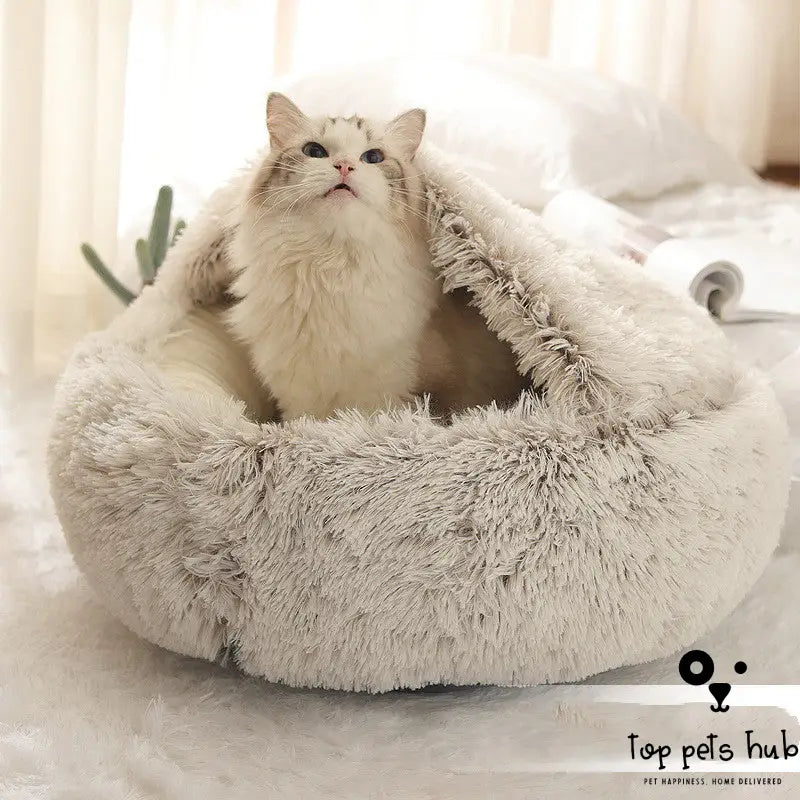 Plush Round Pet Bed