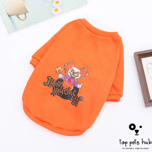 Scary Pumpkin Ghost Dog Sweater