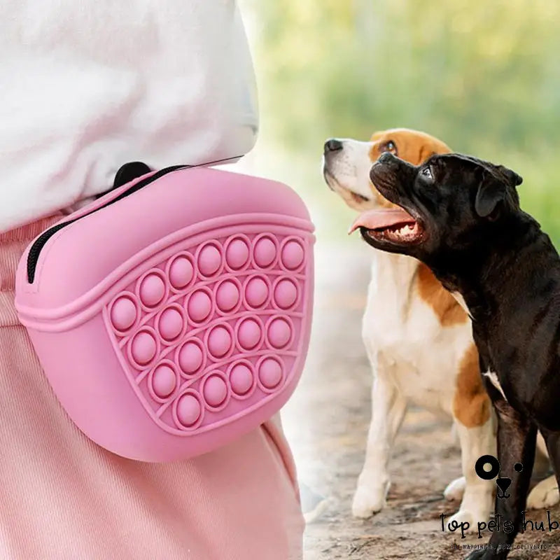 Pet Training Waist Bag with Silicone Feed Dogs Treat Pouch