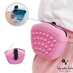 Pet Training Waist Bag with Silicone Feed Dogs Treat Pouch